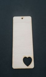 Semn de carte din placaj lemn de 13*5cm - inima