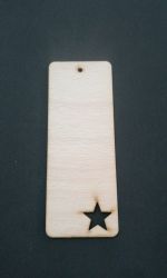 Semn de carte din placaj lemn de 13*5cm - steluta