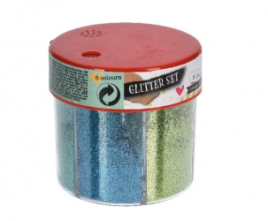 Glitter 6 culori 6.5*6.5cm  - nunate albastru si verde