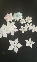 Set de petale din foamiran alb