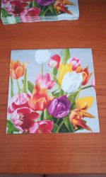 Servetel decor 25*25cm - tulips