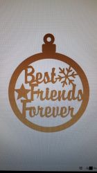 Glob din MDF 9cm - Best friends forever