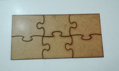 Set de 6 puzzle din MDF 10*20cm