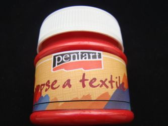Vopsea textila 50ml Pentart - carmin
