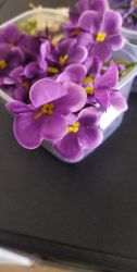Flori din satin - violet