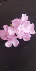 Hortenisa din satin decor - roz movoliu