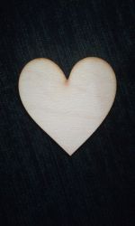 Suport pahar din placaj lemn de 9cm inima