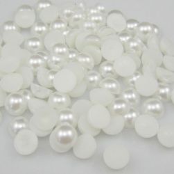 Set de 50 perle plastic Jumatati Perle De Lipit 8mm - alb