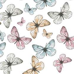 Servetel decor 33*33cm - light butterflies