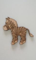 Figura din placaj lemn zebra de 8cm