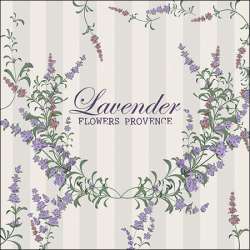Servetel decor 33*33cm - lavender flowrs