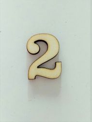 Numarul "2" din placaj lemn de 3cm