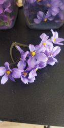 Flori din satin - violet