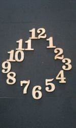 Numere / cifre din Placaj lemn de 3cm pentru ceas