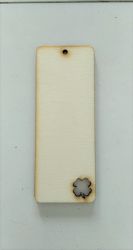 Semn de carte din placaj lemn de 13*5cm - trifoi