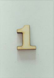 Numarul "1" din placaj lemn de 3cm