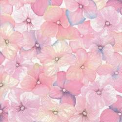 Servetel decor 33*33cm - pink hydrangea pattern