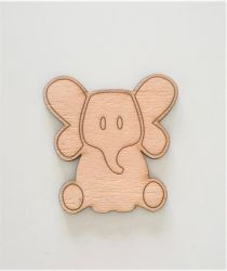 Figura din placaj lemn de 8*8cm - elefant