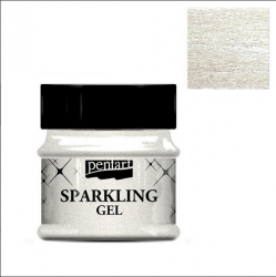 Sparkling gel 50ml - argint transparent