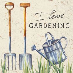 Servetel decor 25*25cm - I love gardenning