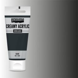 Creamy Acrylic Paint, 60ml, semi-gloss - black / negru