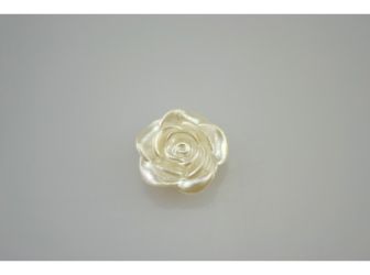 Trandafir acril de 19mm - alb