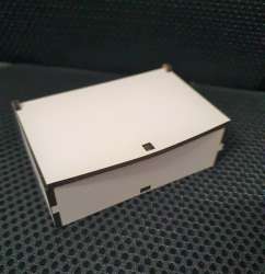 Cutie din MDF alb 8,5*5,5*3cm pentru UBS sau verighete