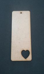 Semn de carte din MDF de 13*5cm - inima