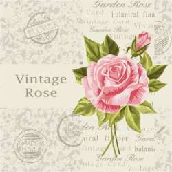 Servetel decorativ 33*33cm - Vintage rose