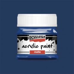 Vopsea acrilica mata, 50 ml, Pentart - Albastru inchis