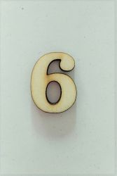 Numarul "6" din placaj lemn de 3cm
