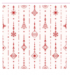 Servetel decor 33*33cm - red christmas pattern