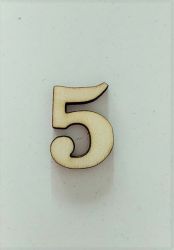 Numarul "5" din placaj lemn de 3cm