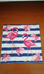 Servetel decor 33*33cm - flamingo