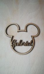 Glob din lemn Mickey cu nume, personalizat