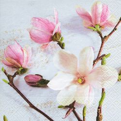Servetel decor 33*33cm - magnolia
