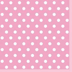Servetel decor 33*33cm - pink dots