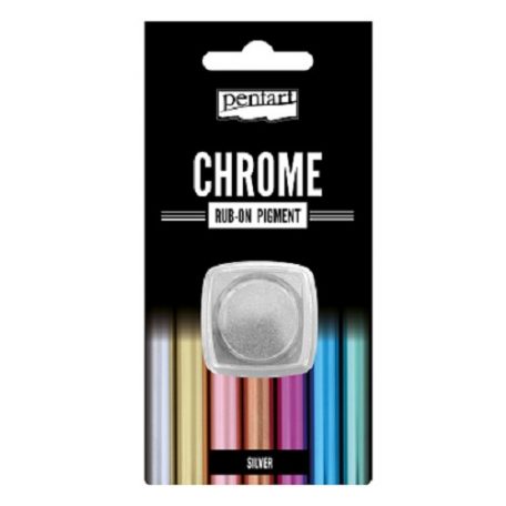 Rub-on pigment chrome 0.5g- silver