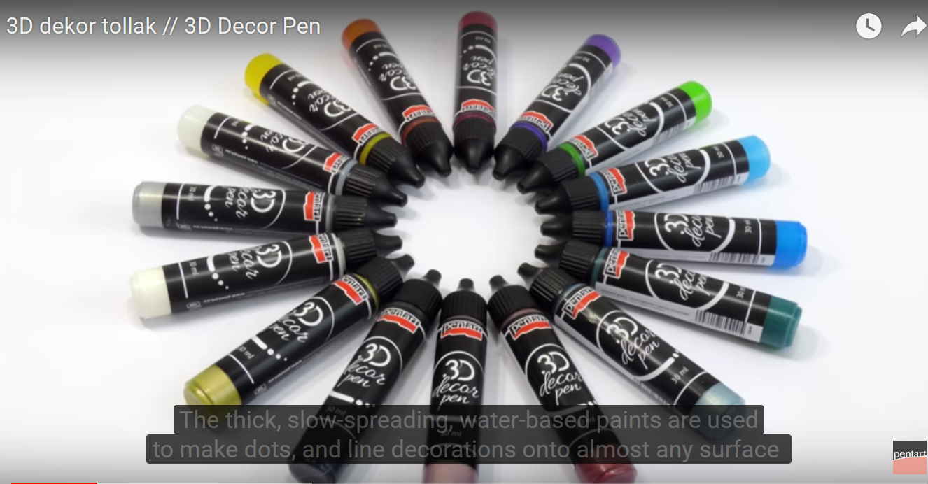 3D decor Pen 30ml - negru
