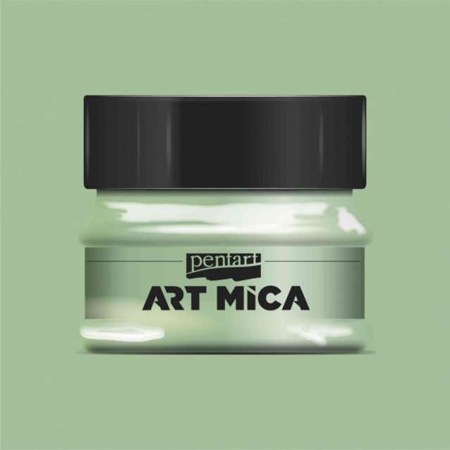 Art Mica - Pigment pudra perlat, 9gr - verde aur / golden green