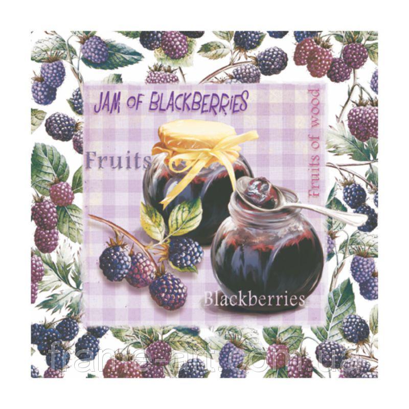 Servetel decor 33*33cm -  jam of blackberries